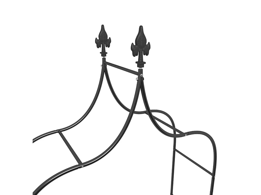 Arches de jardin 2 pcs Noir 120x38x260 Acier