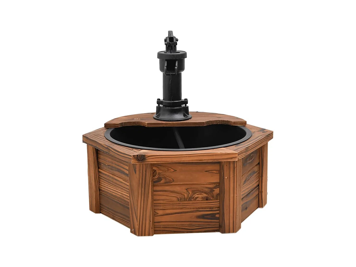 Fontaine à eau avec pompe 57x57x53 Bois de sapin massif
