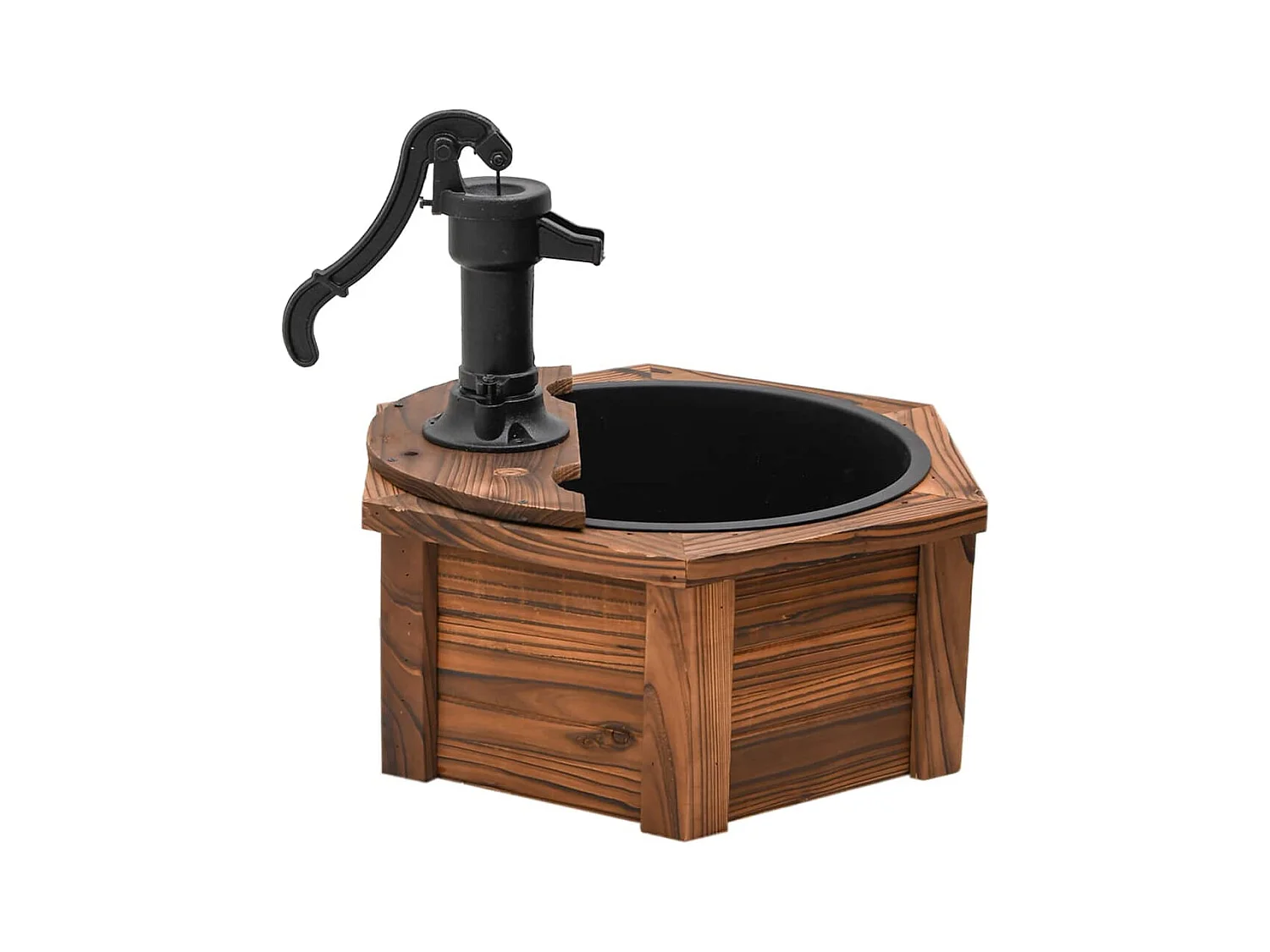 Fontaine à eau avec pompe 57x57x53 Bois de sapin massif