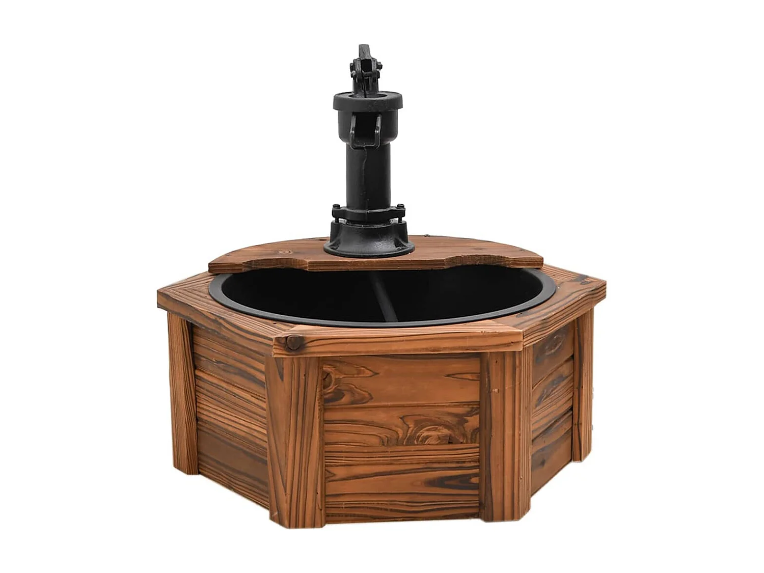 Fontaine à eau avec pompe 57x57x53 Bois de sapin massif