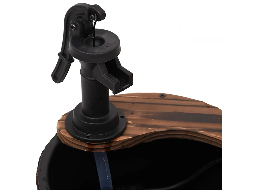 Waterfontein met pomp 28x28x34,5 cm massief vurenhout