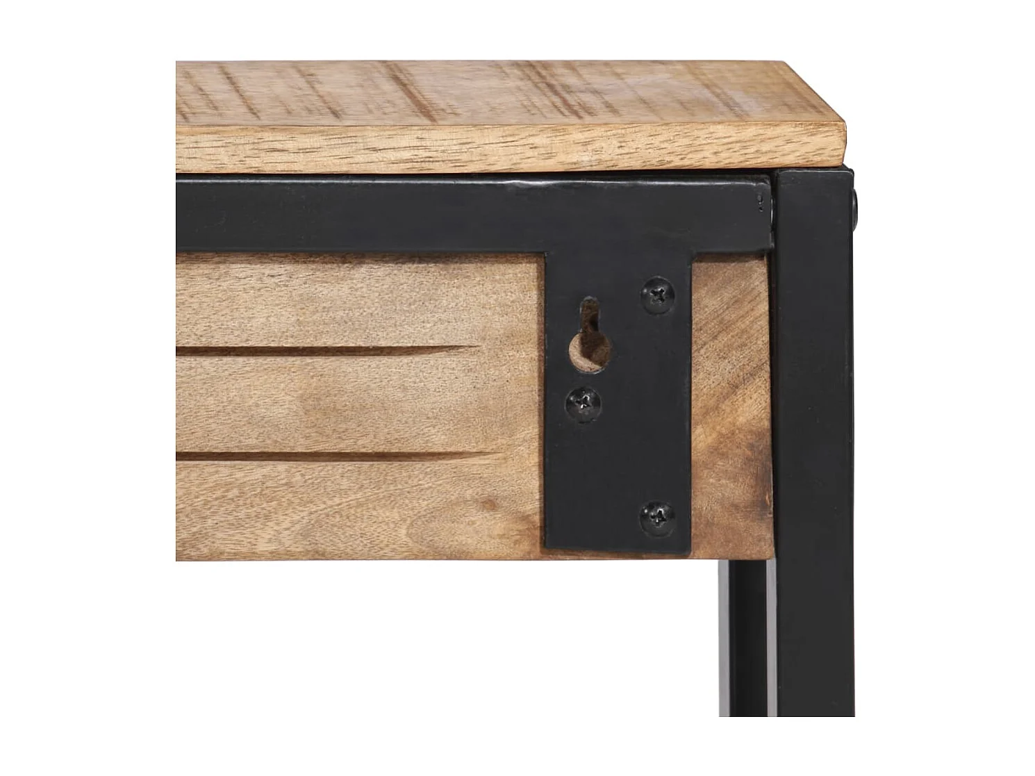 Porte-manteau 87x10x27 bois de manguier massif brut