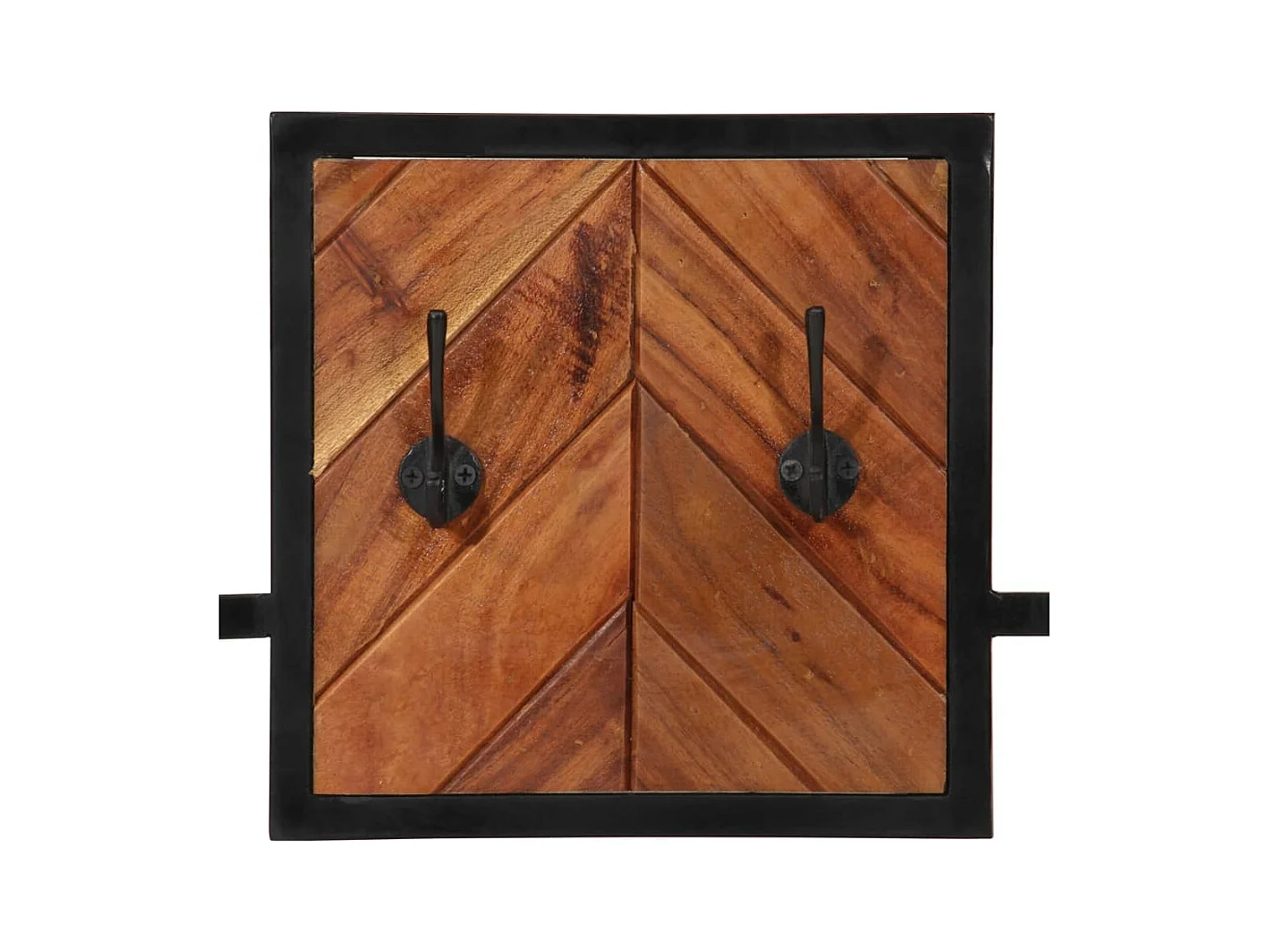 Porte-manteau mural 90x1x35 bois massif d'acacia et fer