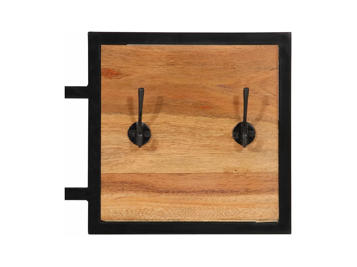Porte-manteau mural 90x1x35 bois massif d'acacia et fer