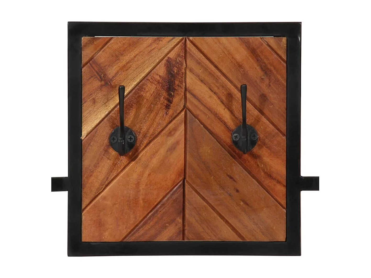 Porte-manteau mural 90x1x35 bois massif d'acacia et fer