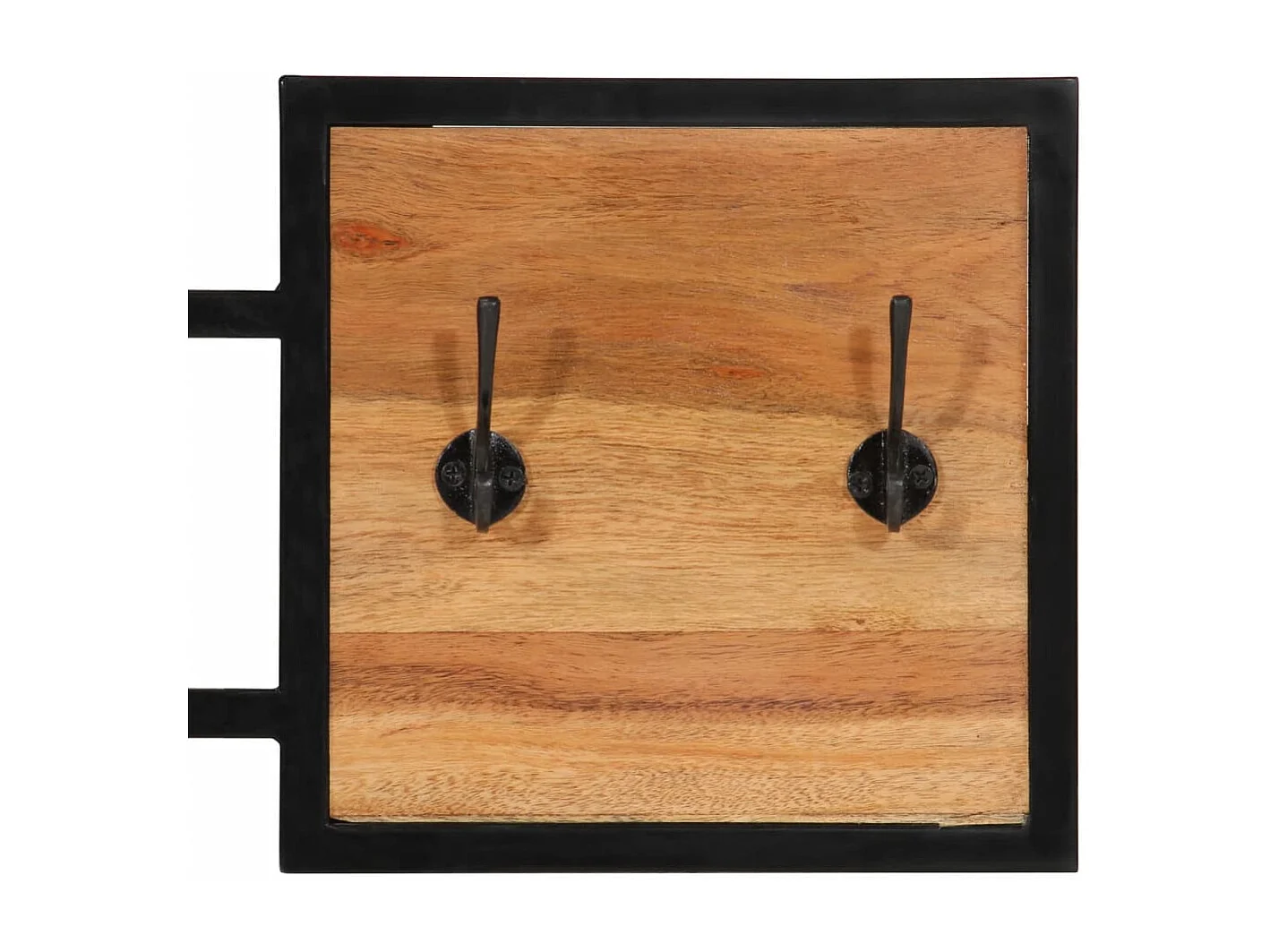 Porte-manteau mural 90x1x35 bois massif d'acacia et fer