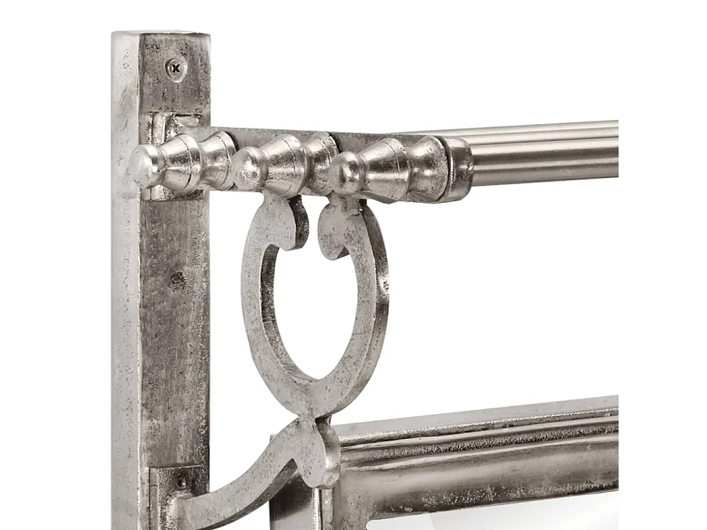 Porte-bagages avec cintres mural aluminium