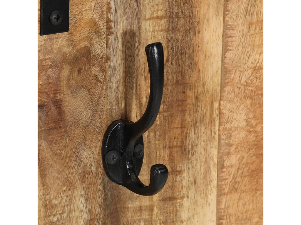 Porte-manteau 35x8x110 bois de manguier massif brut
