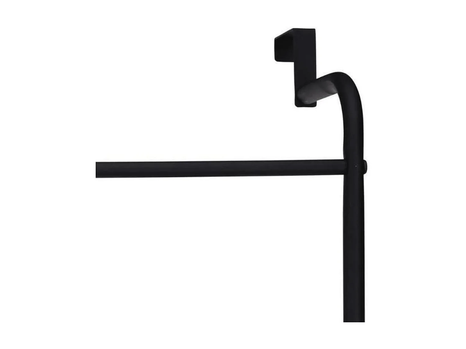 Bathroom Solutions Porte-serviettes suspendu de porte Métal Noir