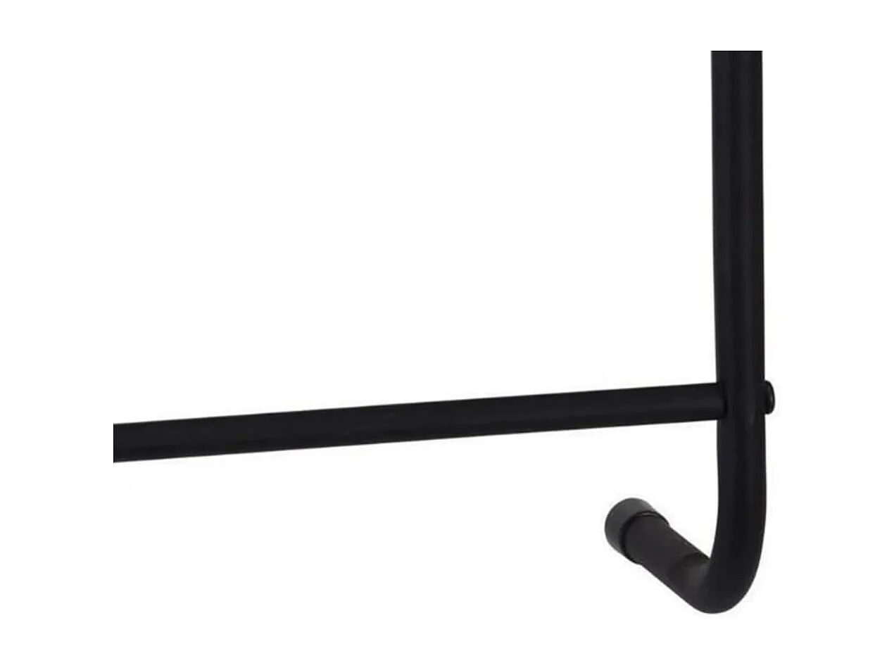 Bathroom Solutions Porte-serviettes suspendu de porte Métal Noir