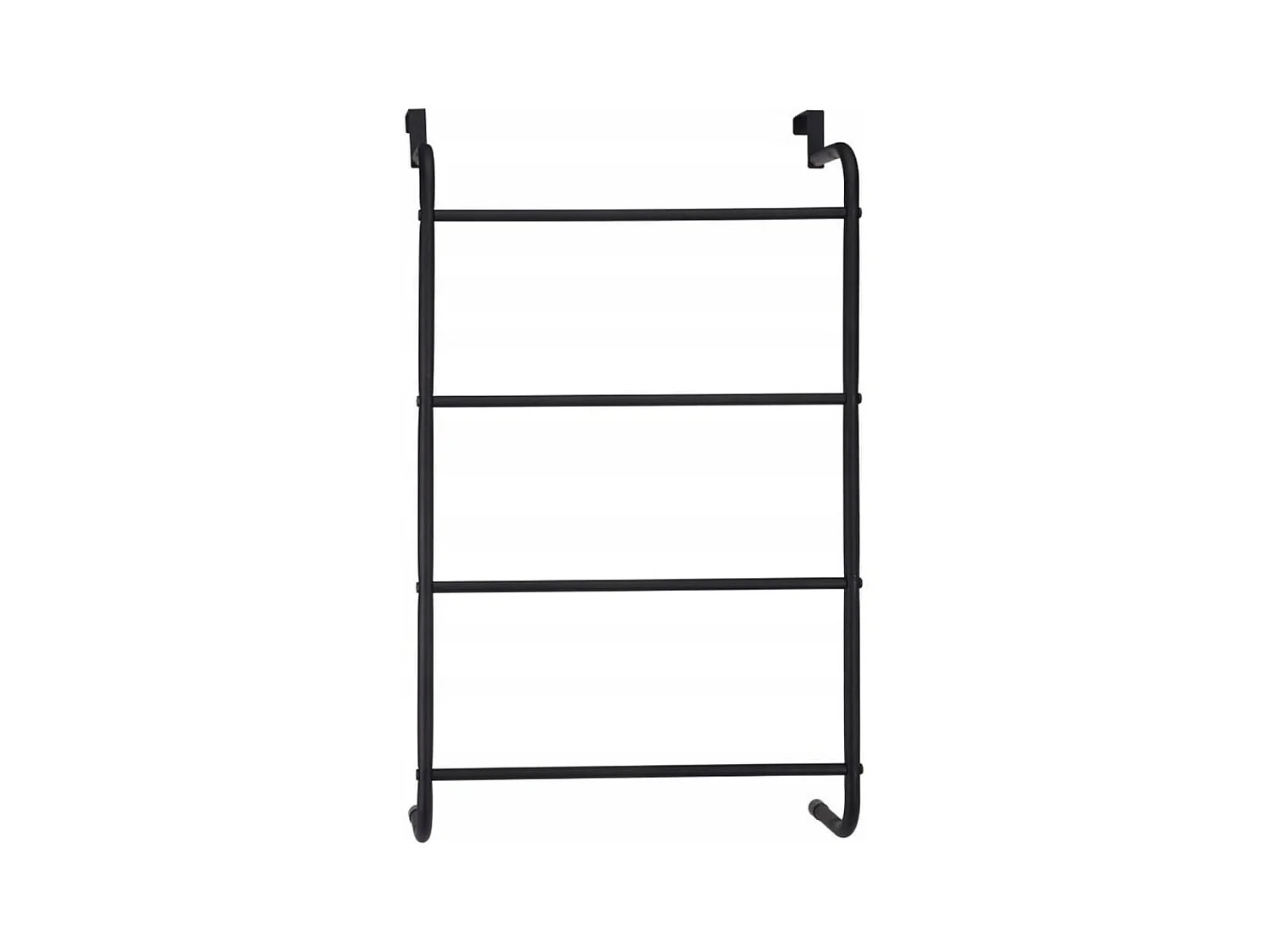 Bathroom Solutions Porte-serviettes suspendu de porte Métal Noir
