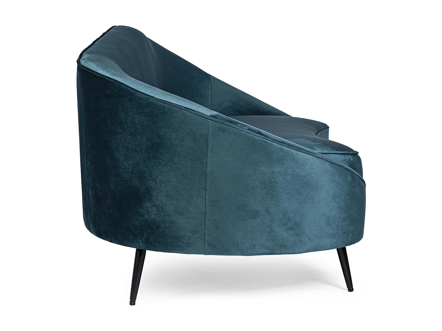 Canapé en polyester bleu turquoise 2 places Sera