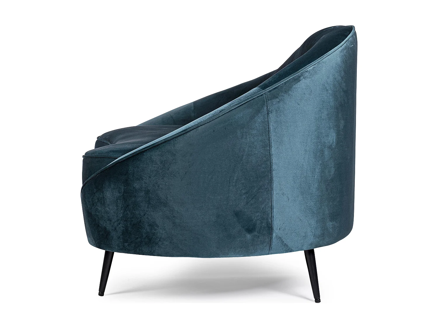 Canapé en polyester bleu turquoise 2 places Sera