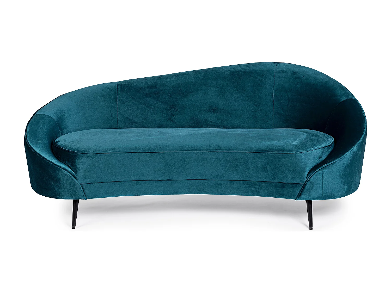 Canapé en polyester bleu turquoise 2 places Sera