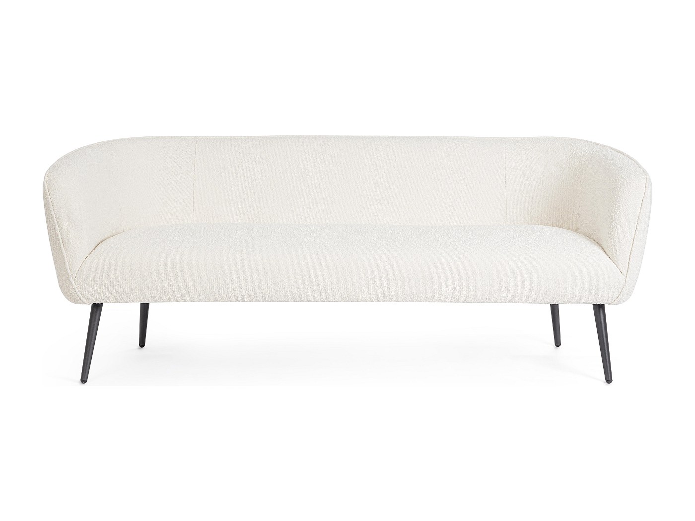 CANAPÉ MODERNE 3 Places Pieds Noirs et Accoudoirs Sofa Rembourrage
