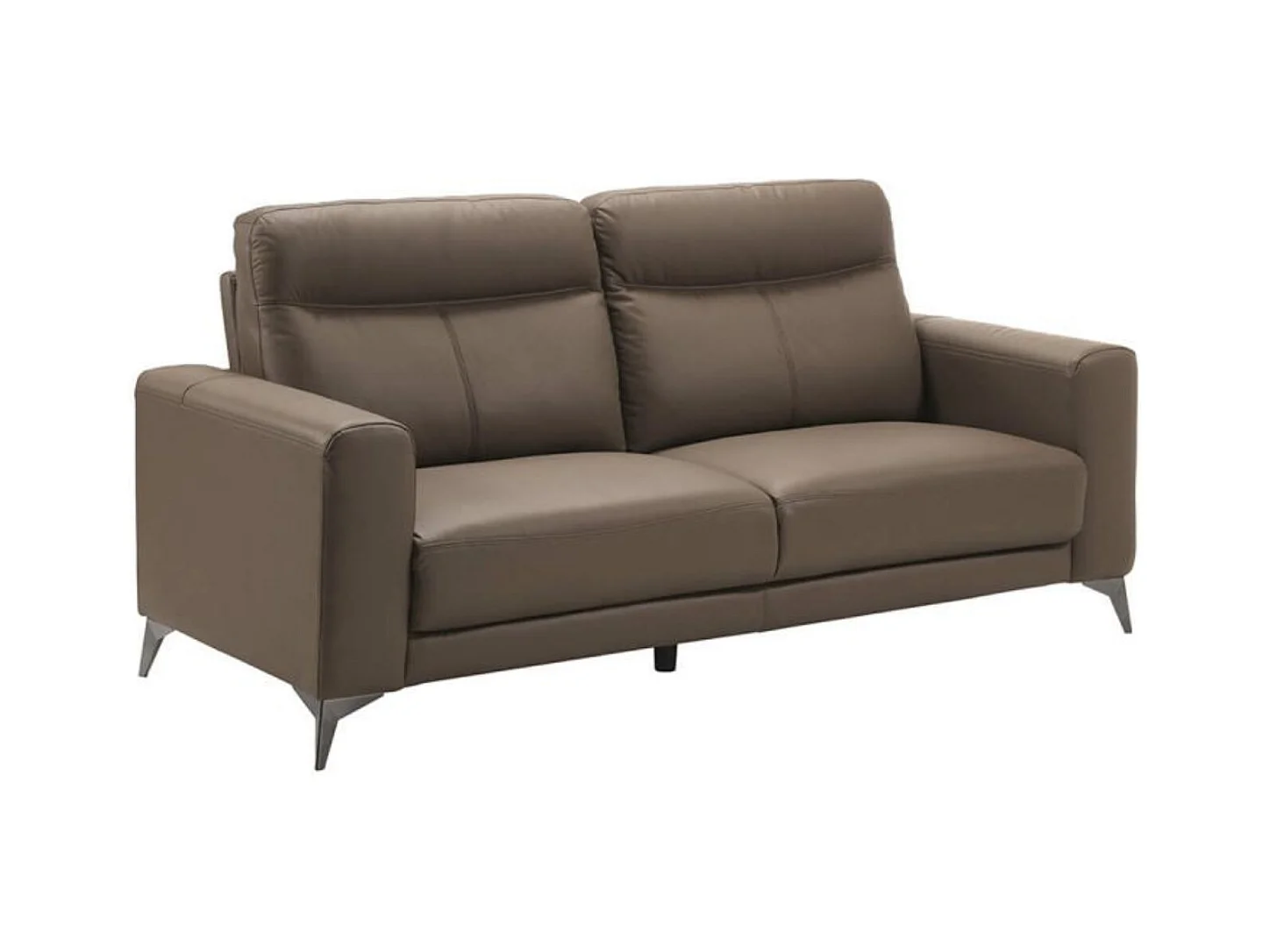 Canapé 3 places design en cuir Jorka 207cm-Couleur Marron