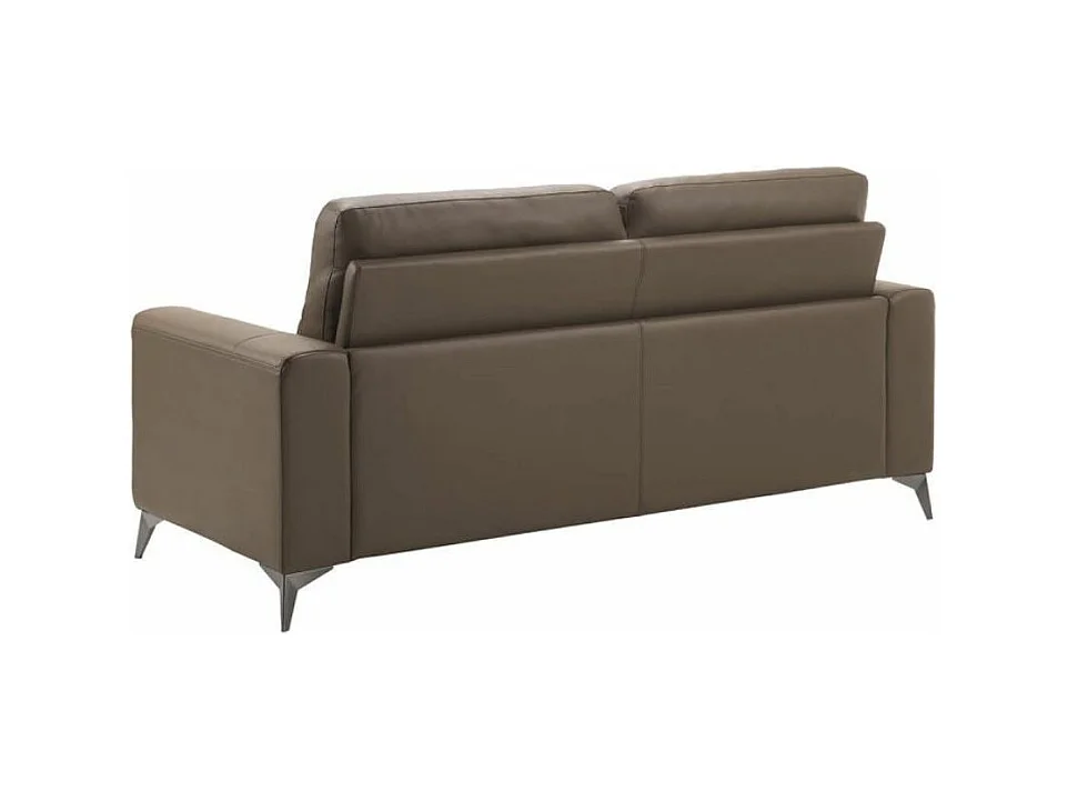 Canapé 3 places design en cuir Jorka 207cm-Couleur Marron