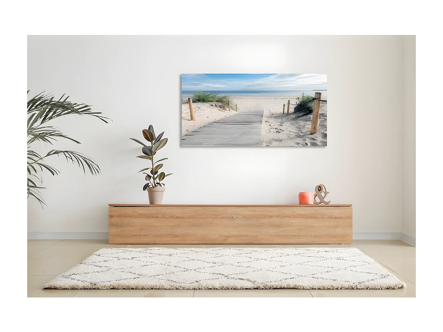 Afdrukken op Canvas Strand, Veelkleurig, 120x4x60 cm, EPIKASA