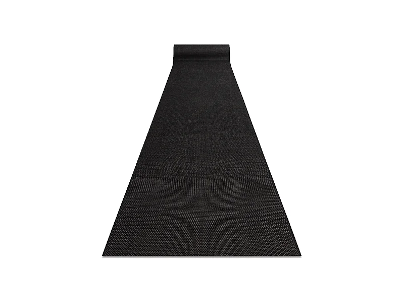 Läufer SISAL FLOORLUX Modell 20433 schwarz GLATT 120x600 cm
