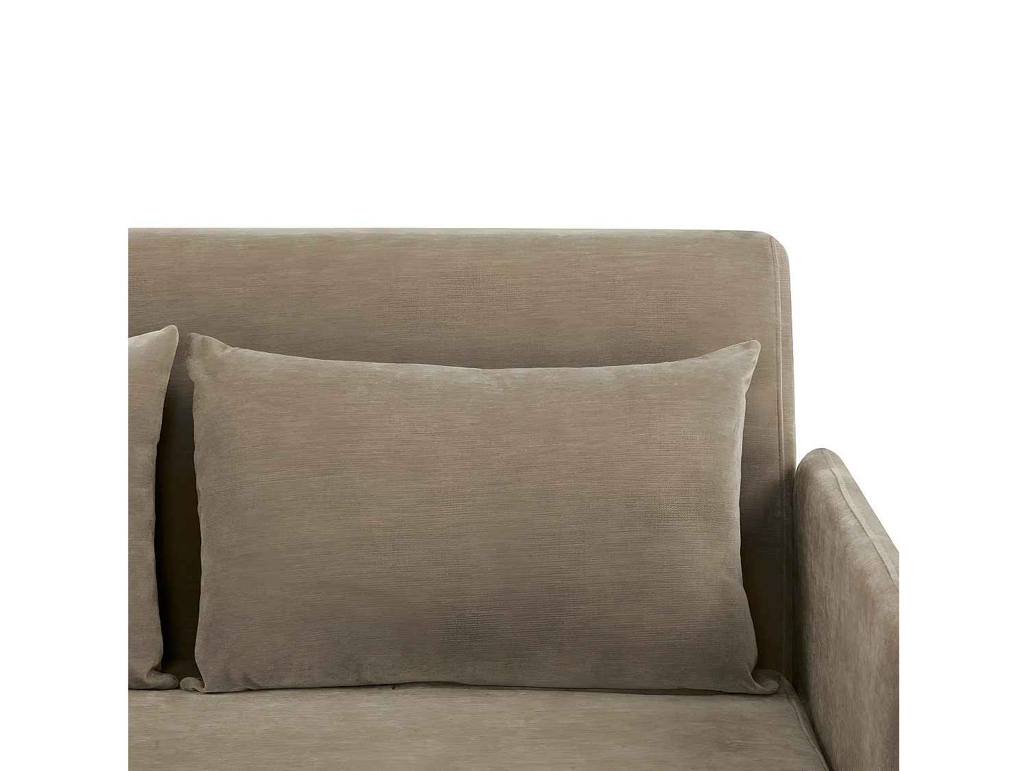 Belushi - Canapé convertible 2 places en tissu chenille L120cm - Taupe