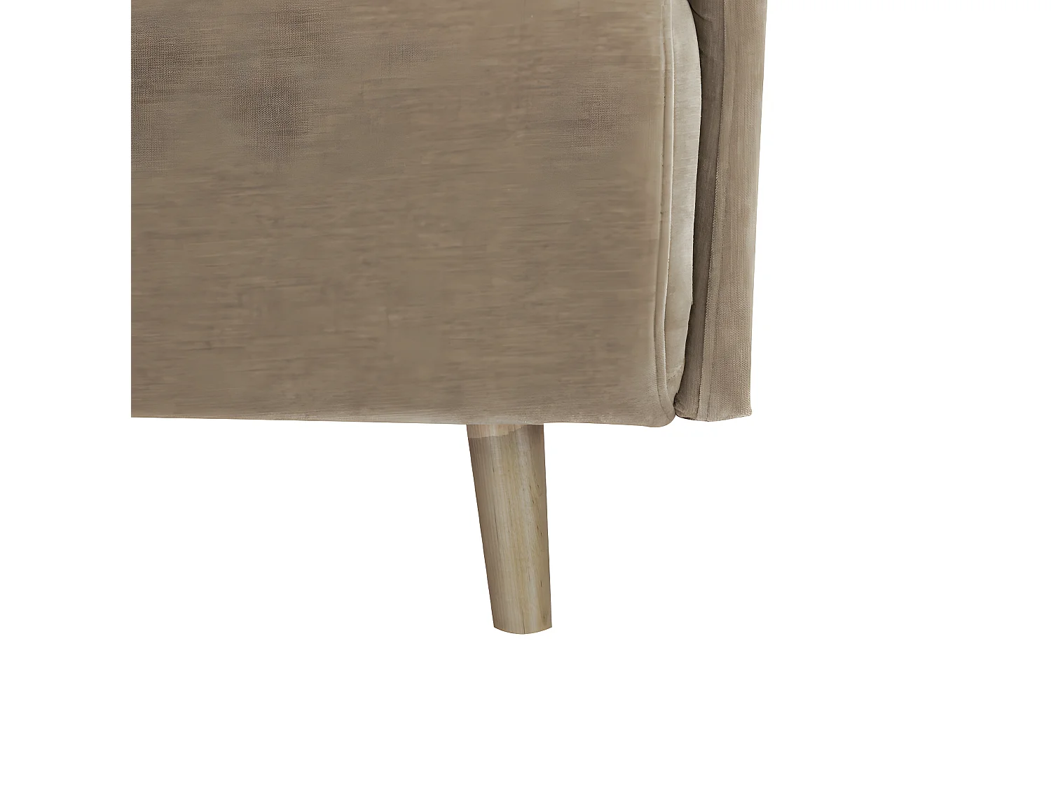 Belushi - Canapé convertible 2 places en tissu chenille L120cm - Taupe