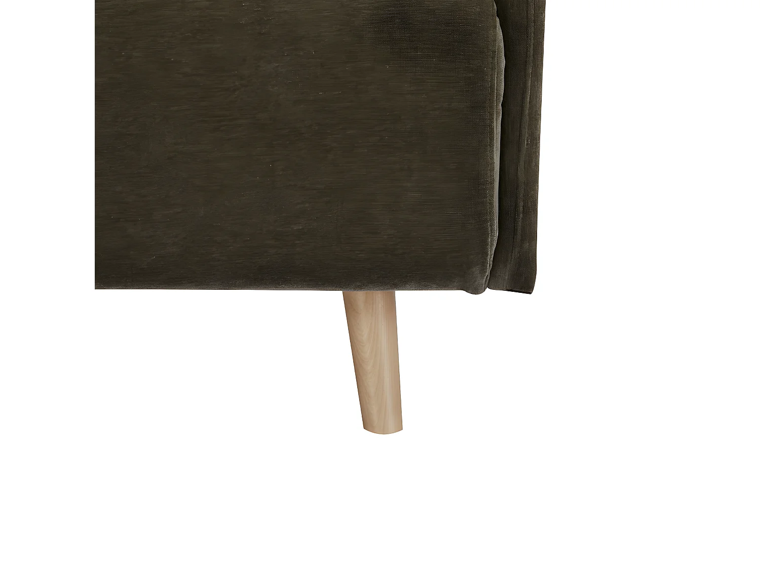 Belushi - Canapé convertible 2 places en tissu chenille L120cm - Vert kaki