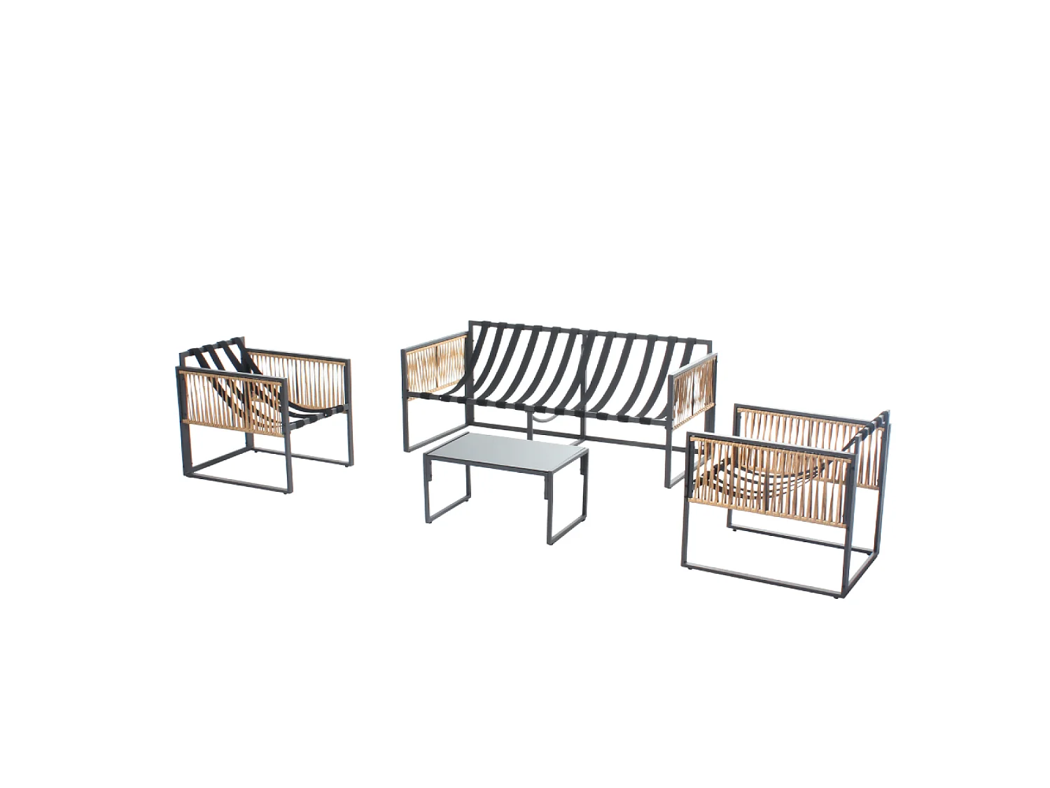Salon de jardin avec table 5 places TURINI