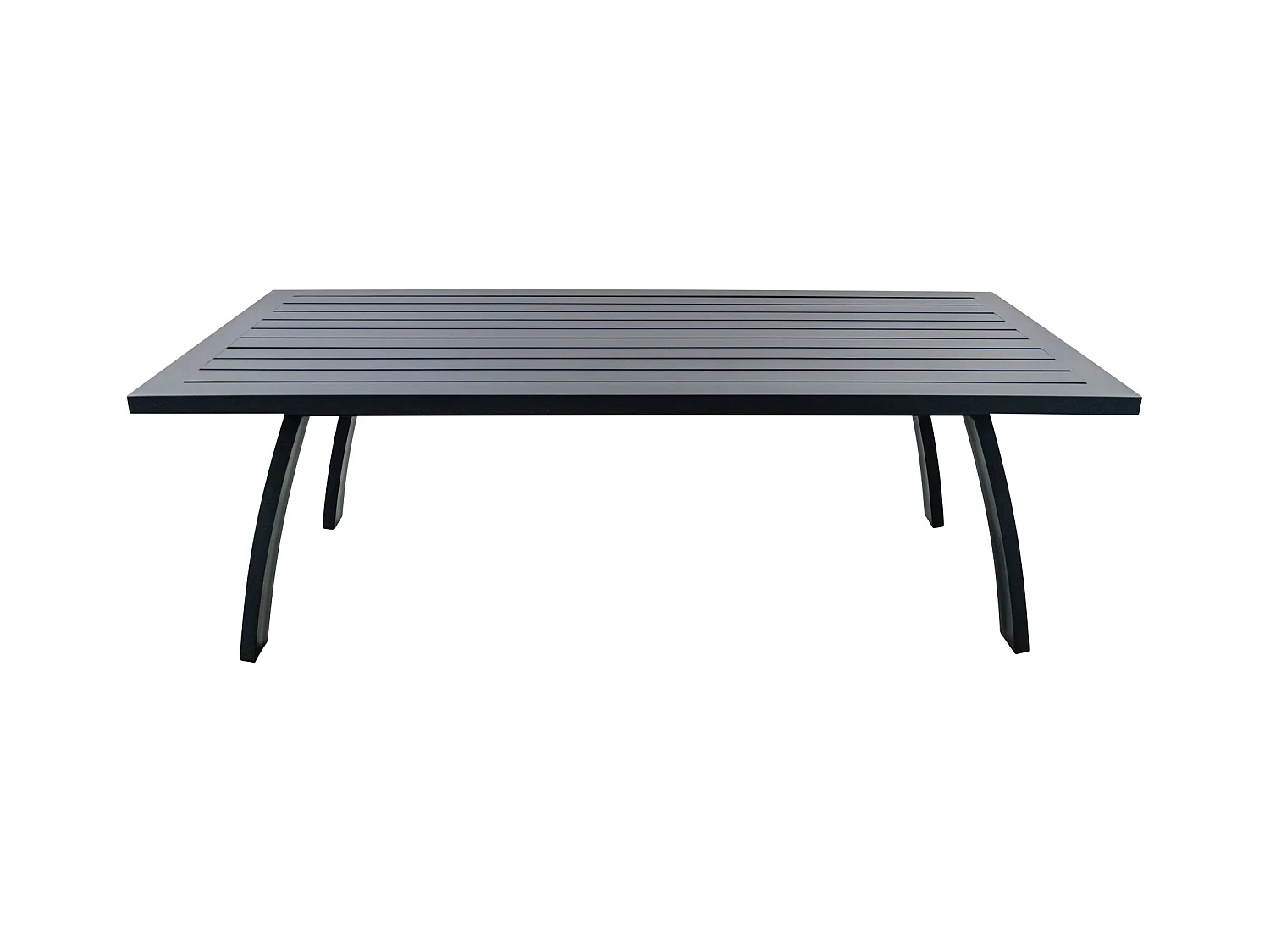 5-Personen Gartenmöbel Set Aluminium Grau/Schwarz - BOTTENO