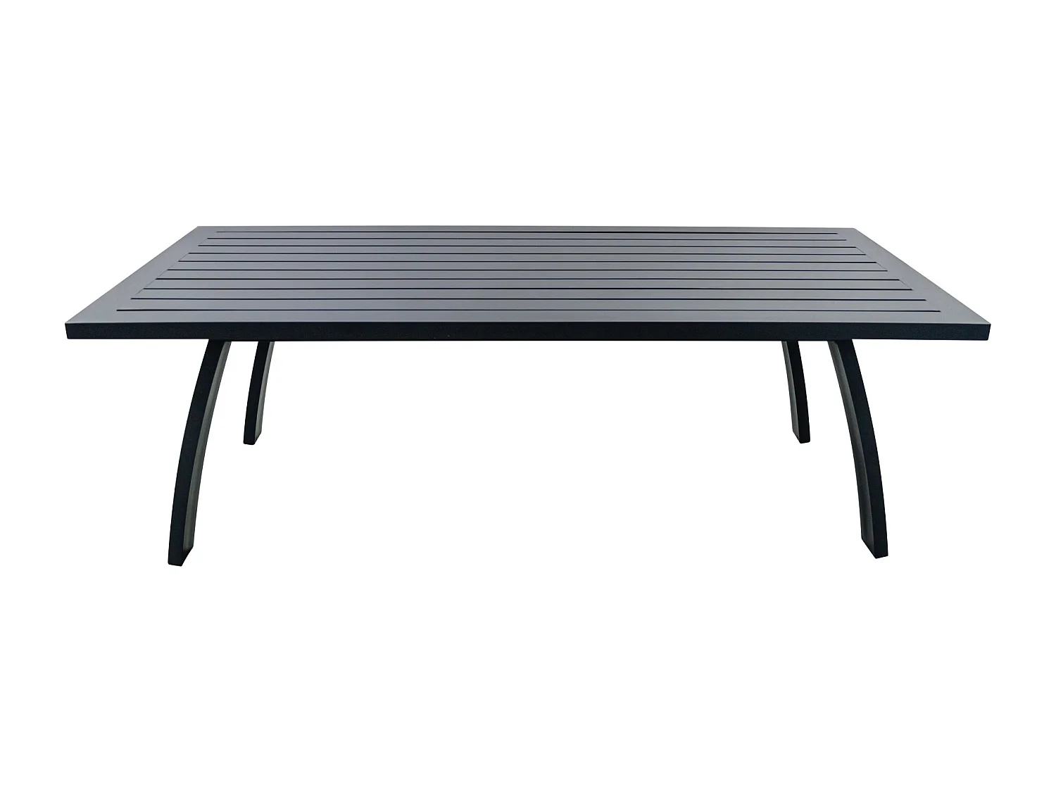 5-Personen Gartenmöbel Set Aluminium Grau/Schwarz - BOTTENO