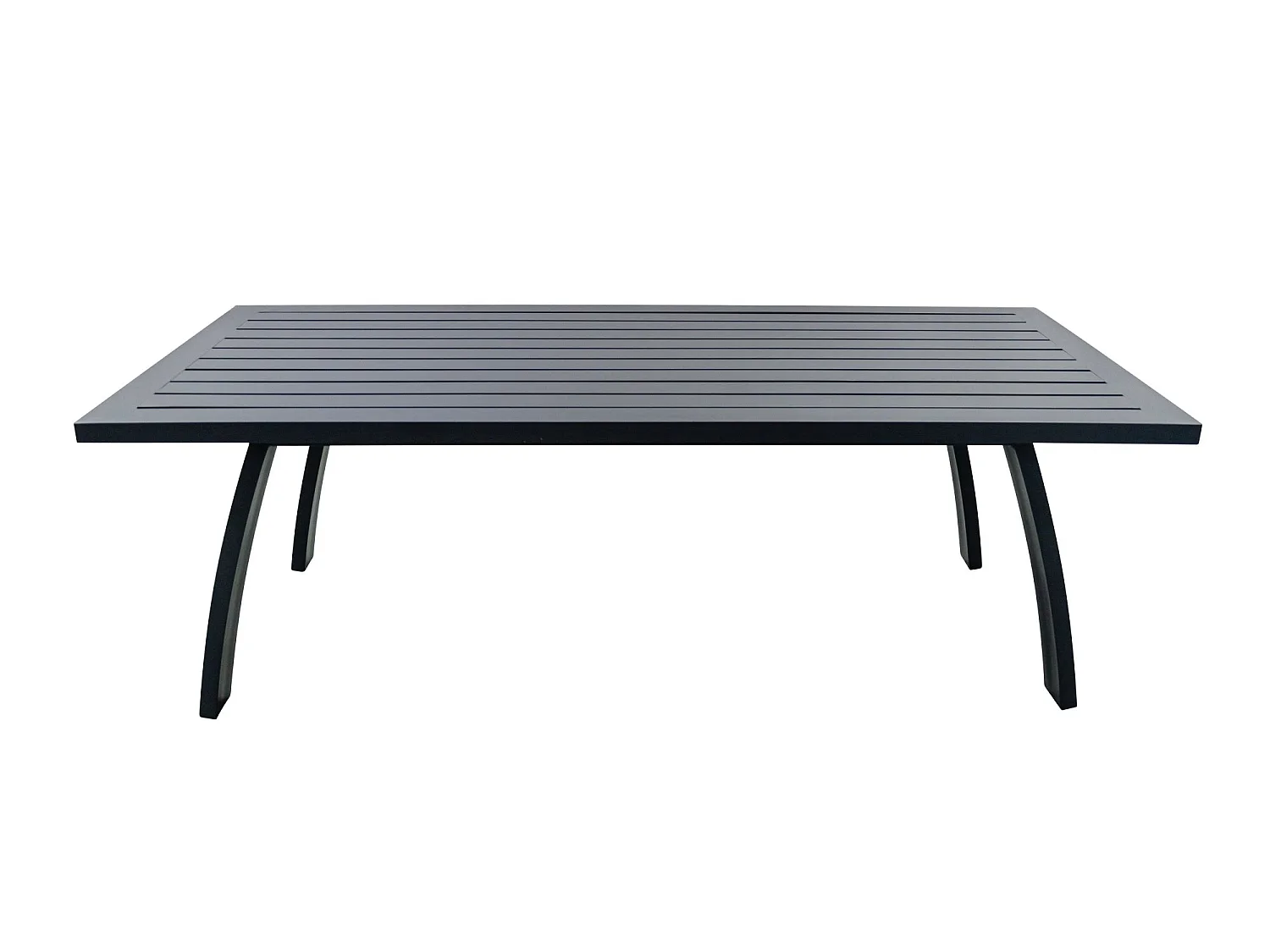 5-Personen Gartenmöbel Set Aluminium Grau/Schwarz - BOTTENO