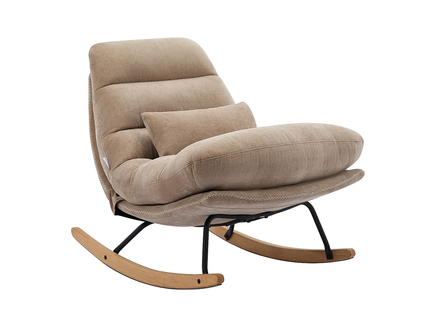 Schaukelsessel - Stoff - Taupe - RELIACO