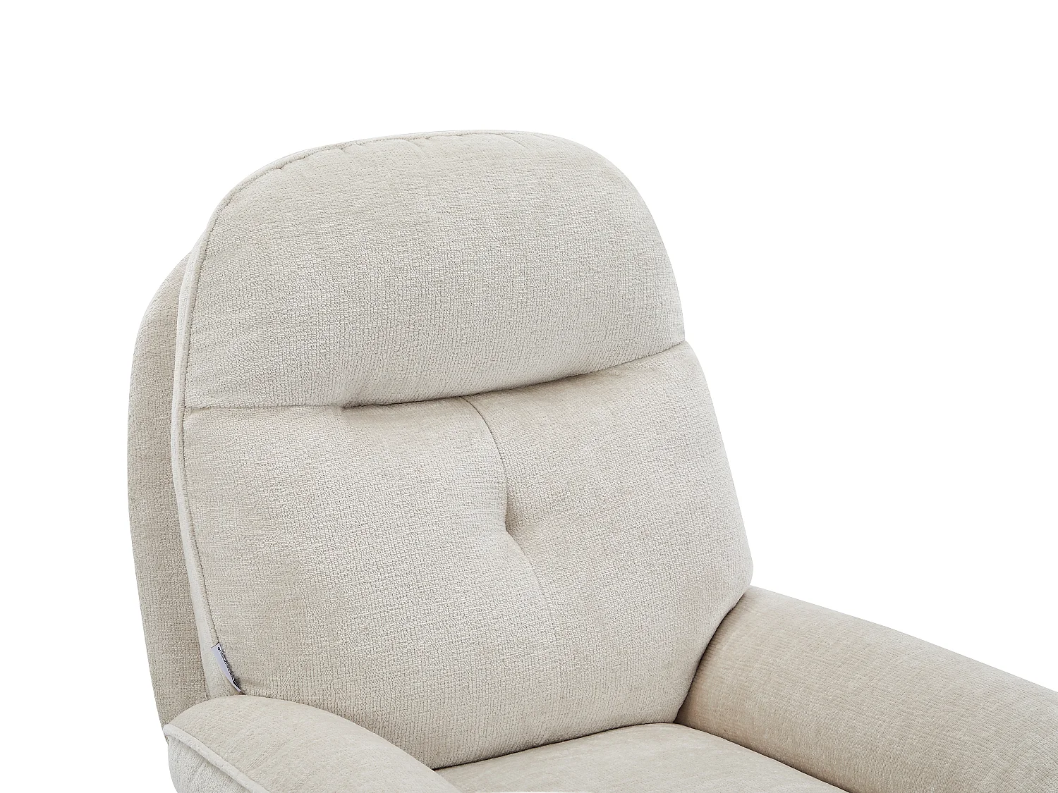 Fauteuil pivotant en tissu texturé beige ILMACA