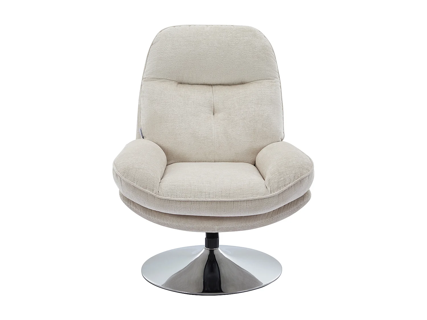 Fauteuil pivotant en tissu texturé beige ILMACA
