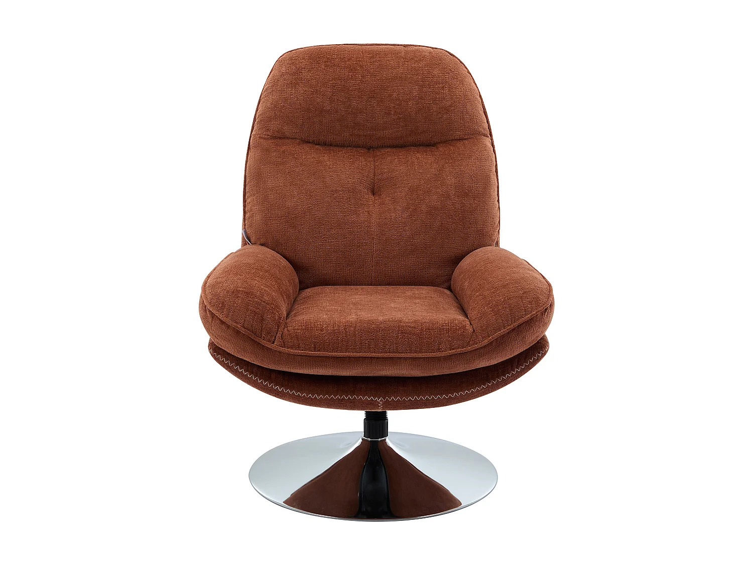 Poltrona giratória em tecido texturizado terracota - ILMACA