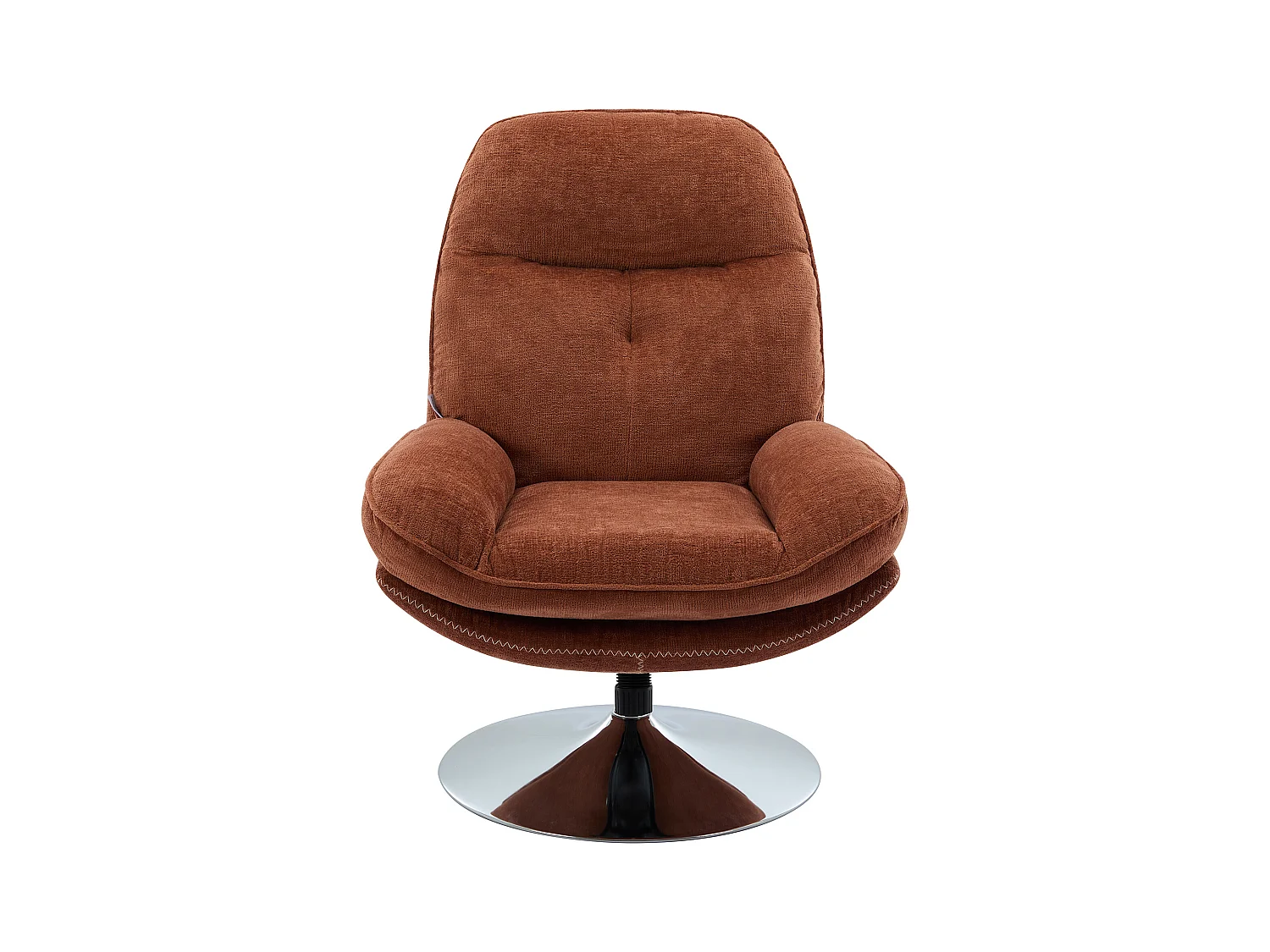 Silla giratoria de tela texturizada terracota ILMACA