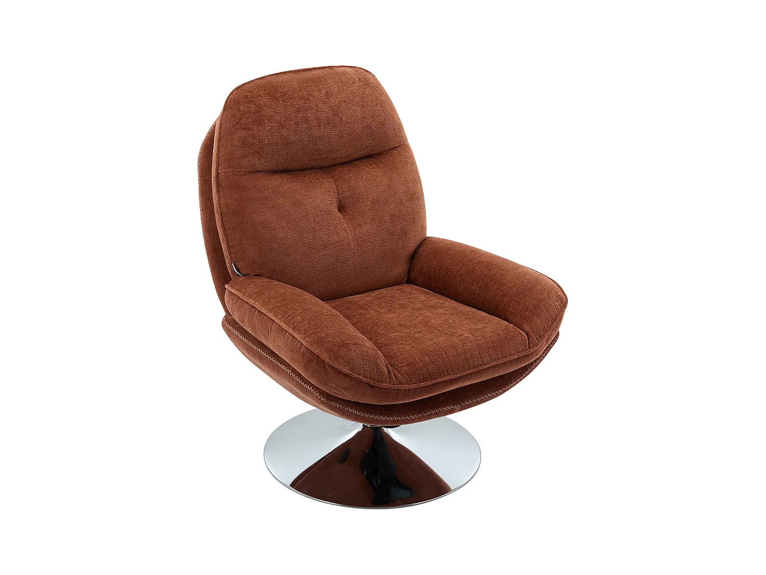 Silla giratoria de tela texturizada terracota ILMACA