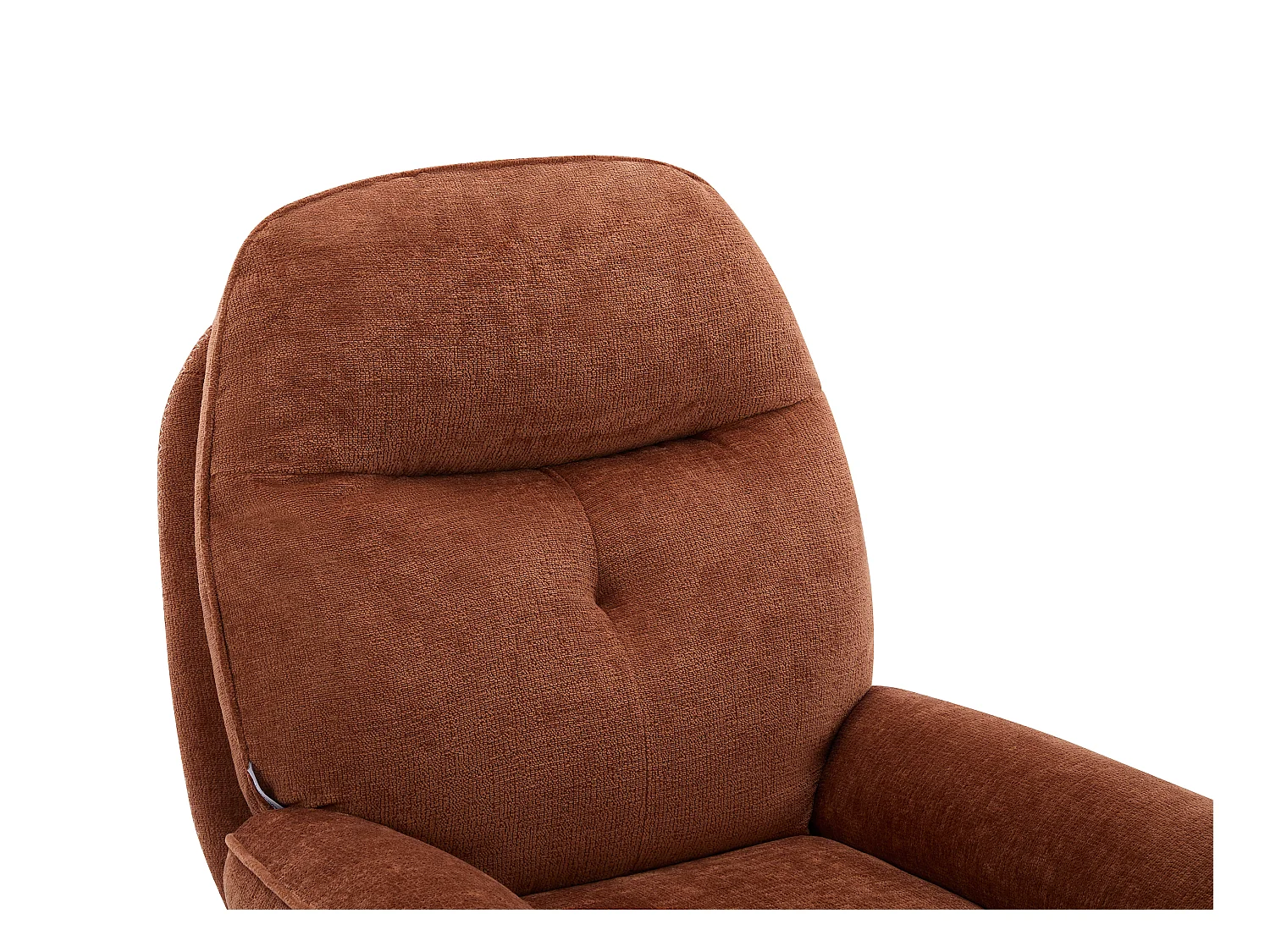 Silla giratoria de tela texturizada terracota ILMACA