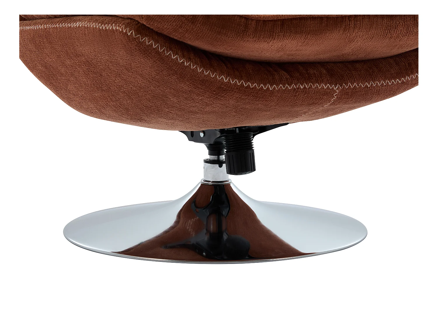 Silla giratoria de tela texturizada terracota ILMACA