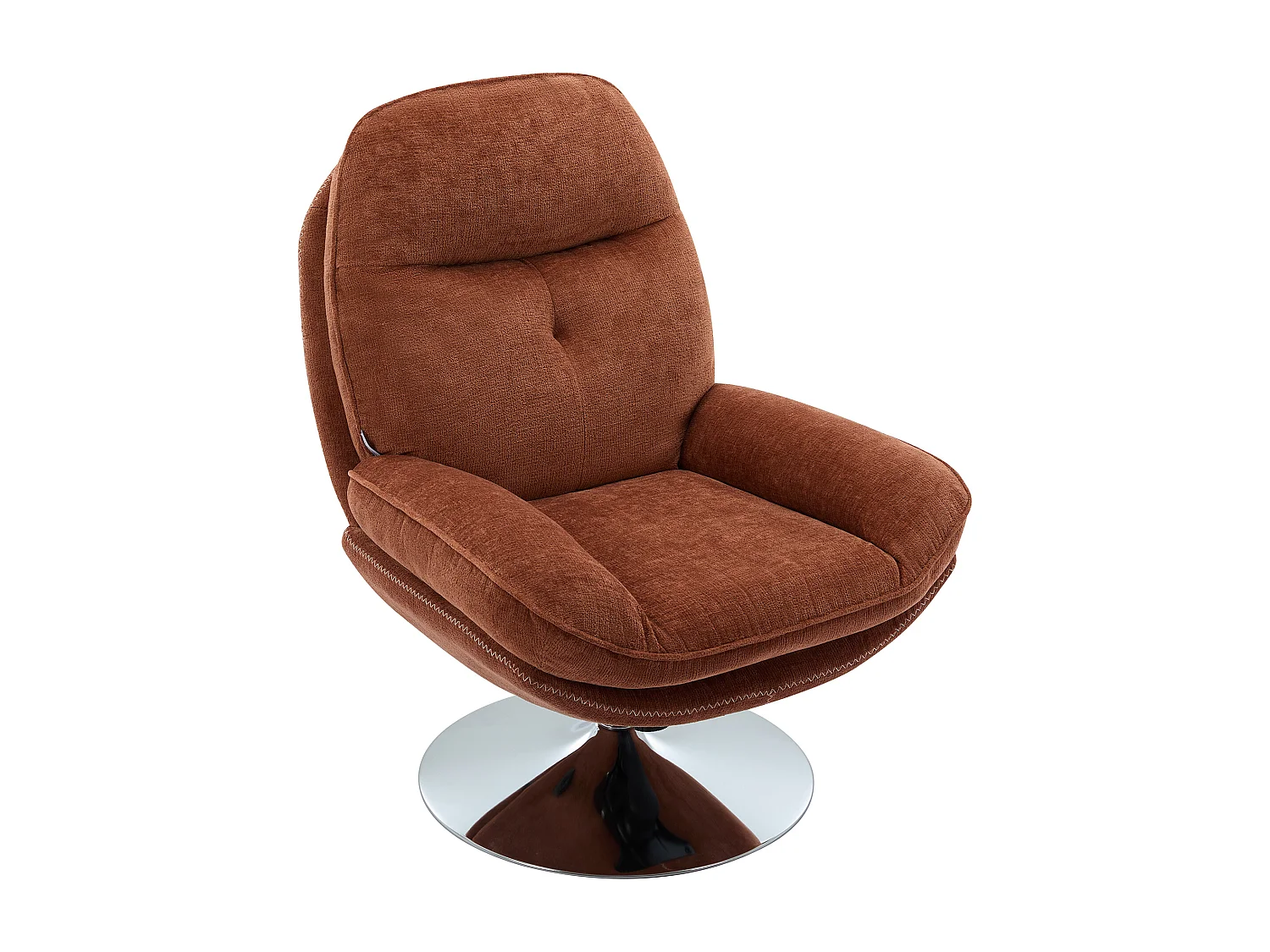 Poltrona girevole in Tessuto testurizzato Terracotta  - ILMACA
