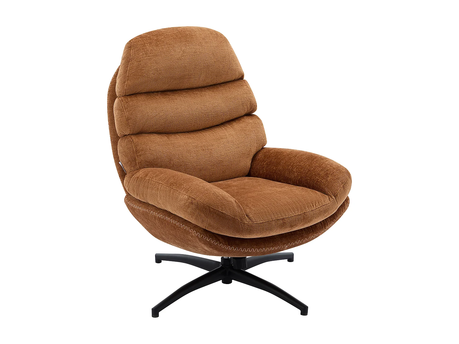 Poltrona girevole in Tessuto Terracotta  - LIZUTA