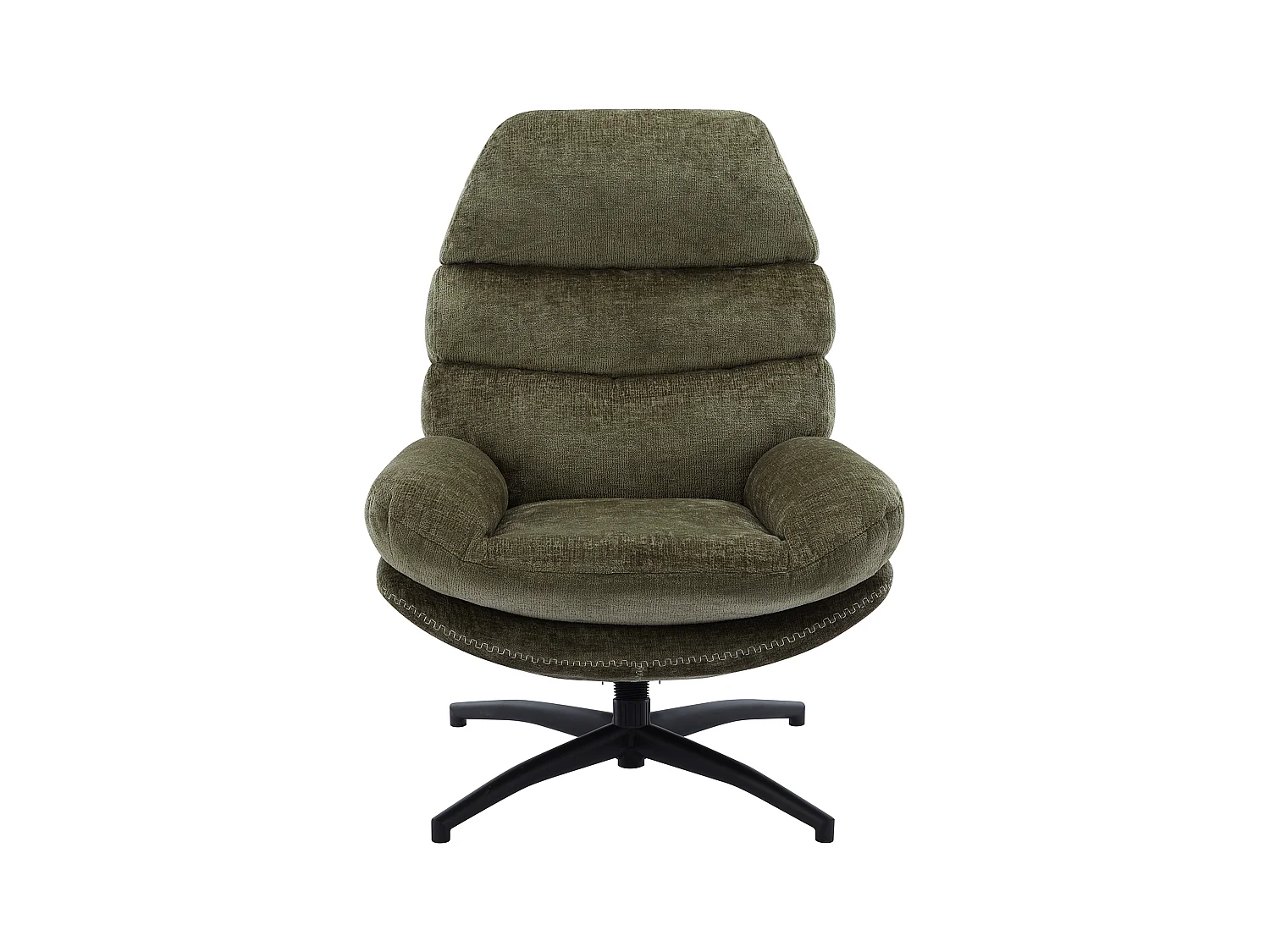 Fotel obrotowy z zieloną tapicerką - LIZUTA