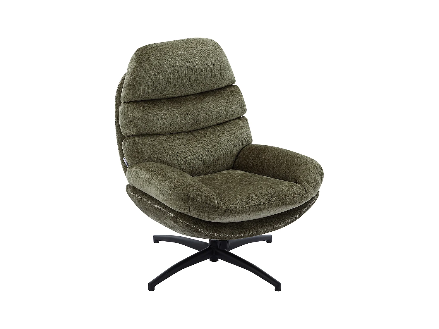 Fotel obrotowy z zieloną tapicerką - LIZUTA