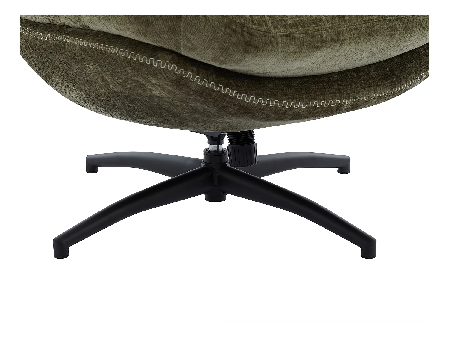 Fotel obrotowy z zieloną tapicerką - LIZUTA