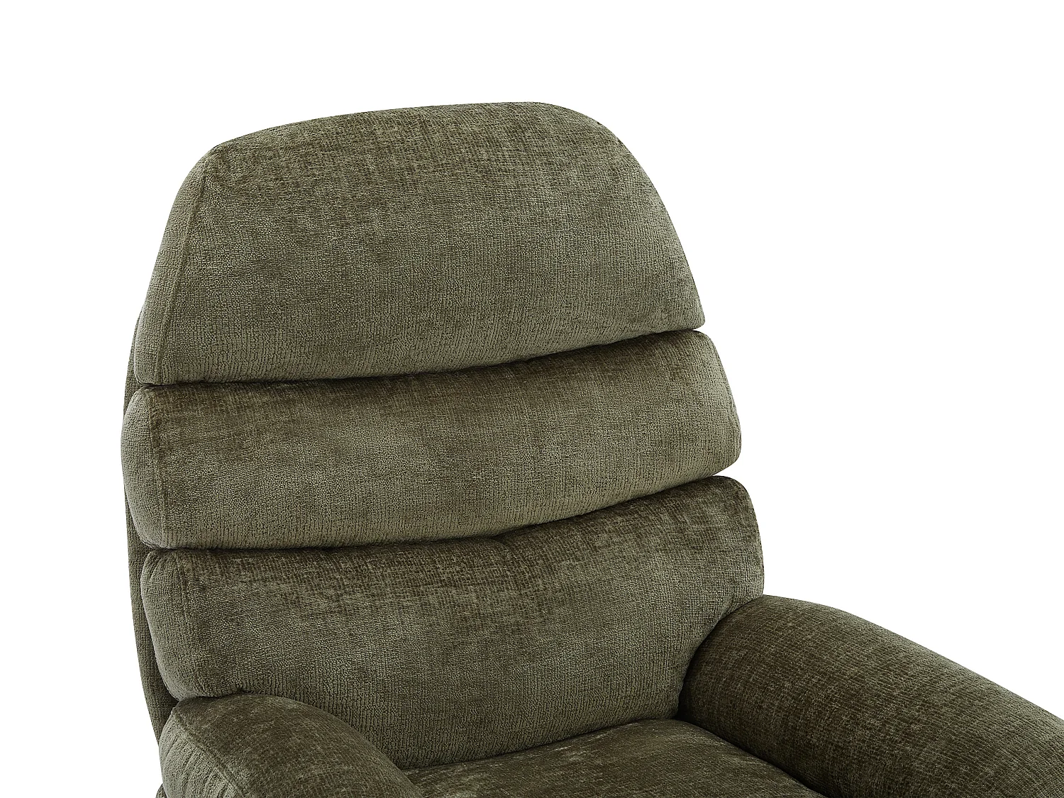 Fauteuil pivotant en tissu vert LIZUTA