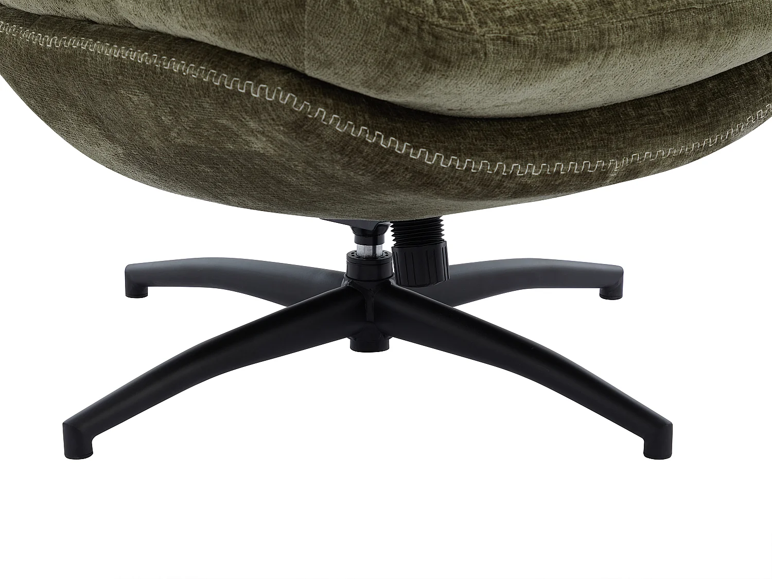 Fauteuil pivotant en tissu vert LIZUTA