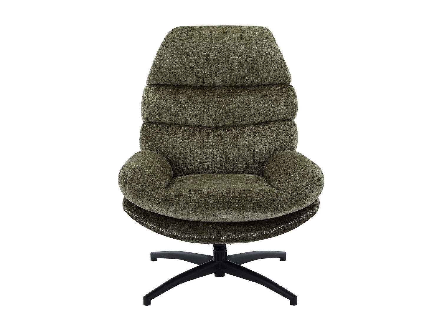 Fauteuil pivotant en tissu vert LIZUTA