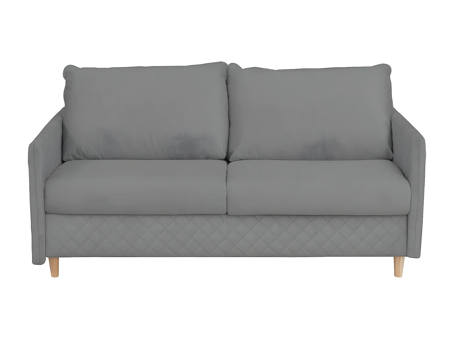 Canapé 3 places convertible en velours de luxe SANREMO, couchage quotidien, gris