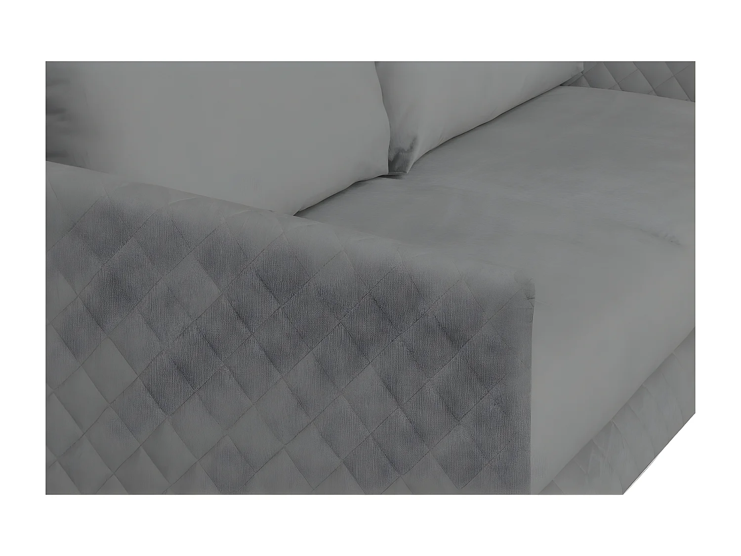 Canapé 3 places convertible en velours de luxe SANREMO, couchage quotidien, gris