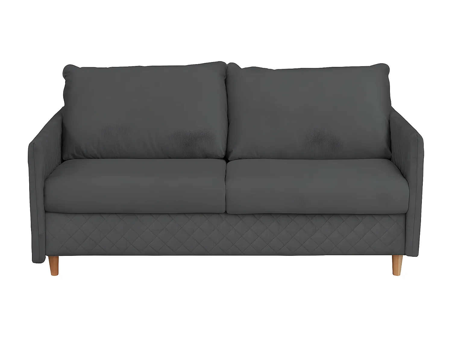Canapé 3 places convertible en velours de luxe SANREMO, couchage quotidien, gris foncé