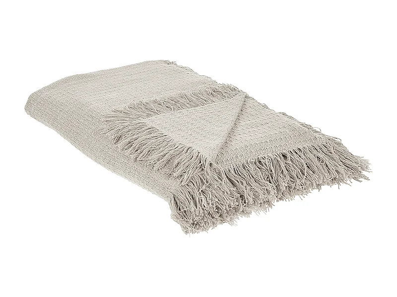 Colcha YERBENT Algodão 200 x 220 cm Cinzento claro